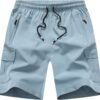 Boys Cargo Shorts Youth Quick Dry Lightweight Pull-On Hiking Shorts for Sports Outdoor with Zipper Pockets