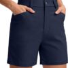 5" Women Golf Shorts Stretchy Lightweight Outdoor Hiking Shorts with Pockets Shorts for Women Casual Summer