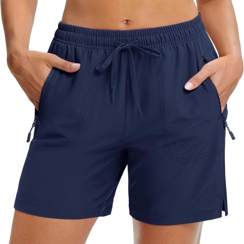 Women 5" Hiking Shorts UPF 50+ Quick Dry Lightweight Athletic Running Golf Summer Casual Shorts with Pockets
